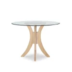 30" Sienna Pedestal Base with 48" Glass Top - T-148B-30-GLASS