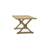 Farmhouse Live Edge Table Top w/ Farmhouse Trestle Base - T-4074A - Image 13