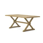 Farmhouse Live Edge Table Top w/ Farmhouse Trestle Base - T-4074A - Image 28