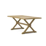 Farmhouse Live Edge Table Top w/ Farmhouse Trestle Base - T-4074A - Image 29