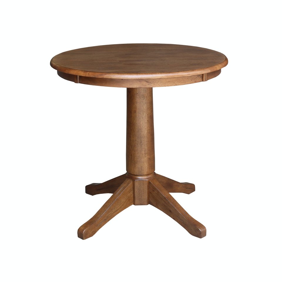 Dining Essentials - 30'' Round Table Top w/ 30''H Transitional Pedestal in Bourbon Oak - T42-30RT