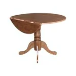Dining Essentials - Round Drop Leaf Pedestal Table in Bourbon Oak - Image 6