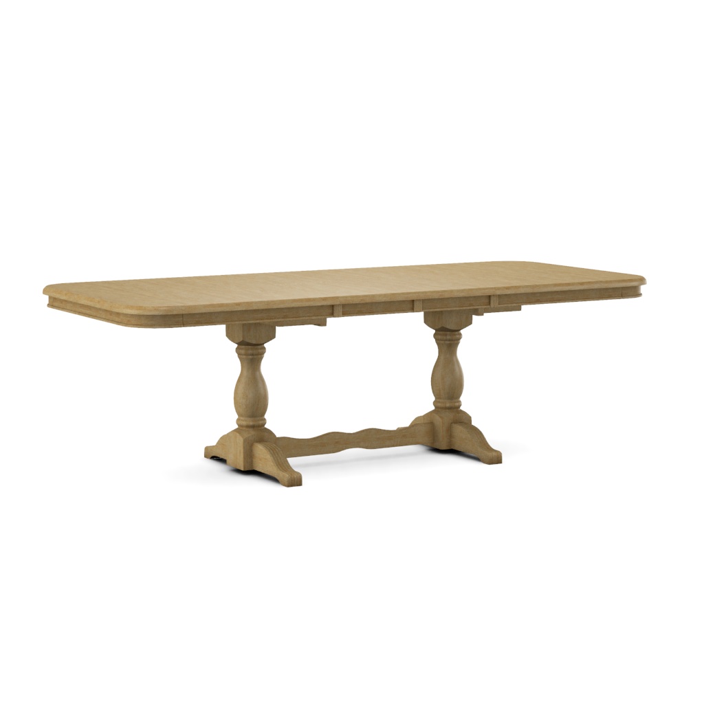 Double Butterfly Leaf Table Top w/ Double Pedestal Base - T-4268XBB