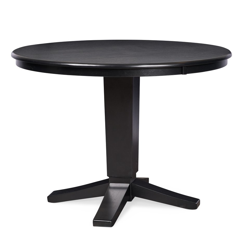 Dining Essentials - 42" Round Solid Top w/30"H Aria Pedestal in Black - T46-23B