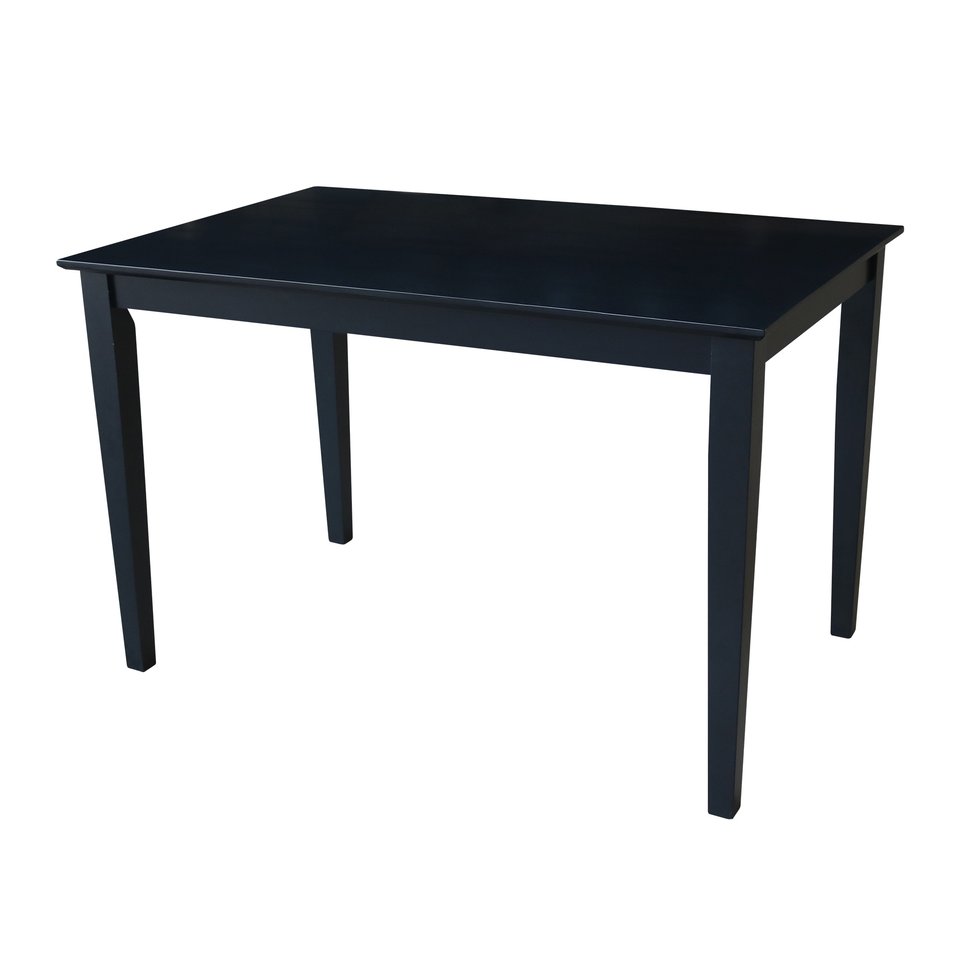 Dining Essentials - 30x48'' Square Table w/ 30'' Shaker Legs in Black - T46-3048T