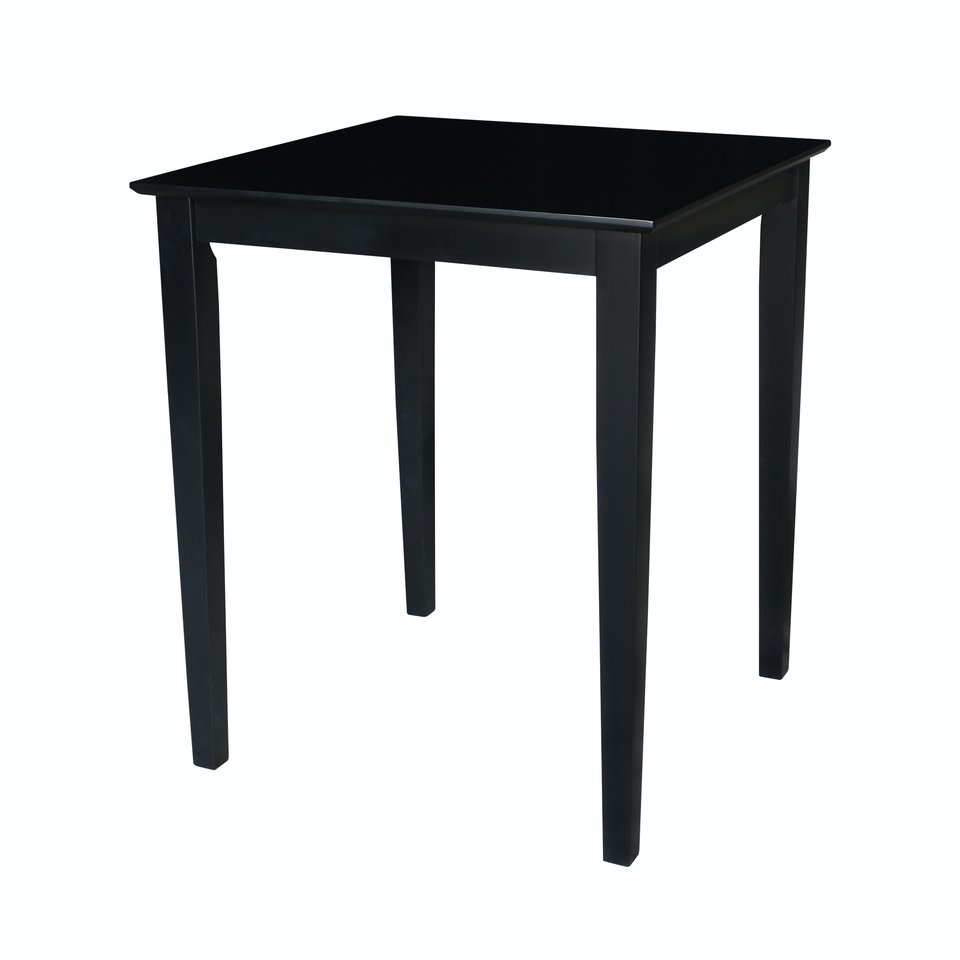 Dining Essentials - 30'' Square Table w/ 30''H Shaker Legs in Black - T46-30S