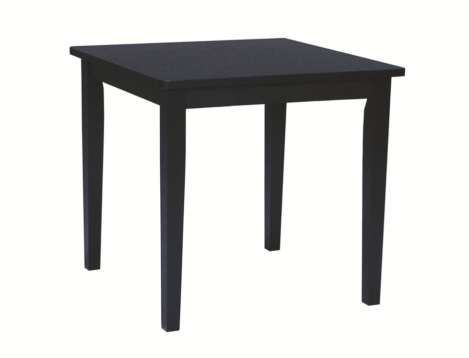 Dining Essentials - 36'' Square Top w/ 30'' Shaker Legs in Black - T46-3636T