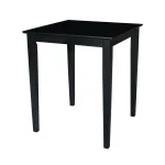 Dining Essentials - 30'' Square Table w/ 36''H Shaker Legs in Black - T46-36S