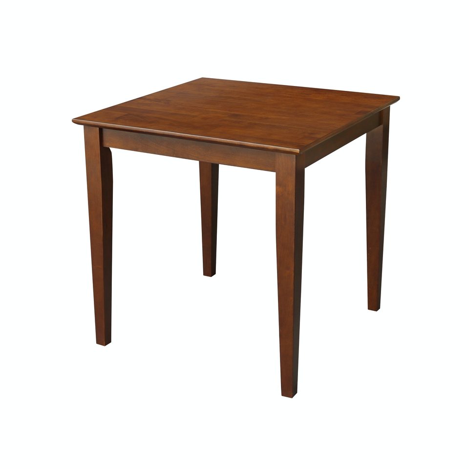 Dining Essentials - 30'' Square Table Top w/ 30'' Shaker Legs in Espresso - T581-3030T