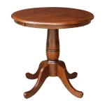 Dining Essentials- 30'' Round Table Top w/30" Traditional Pedestal in Espresso