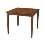 Dining Essentials - 36'' Square Table Top w/ 30''H Shaker Legs in Espresso - T581-3636T