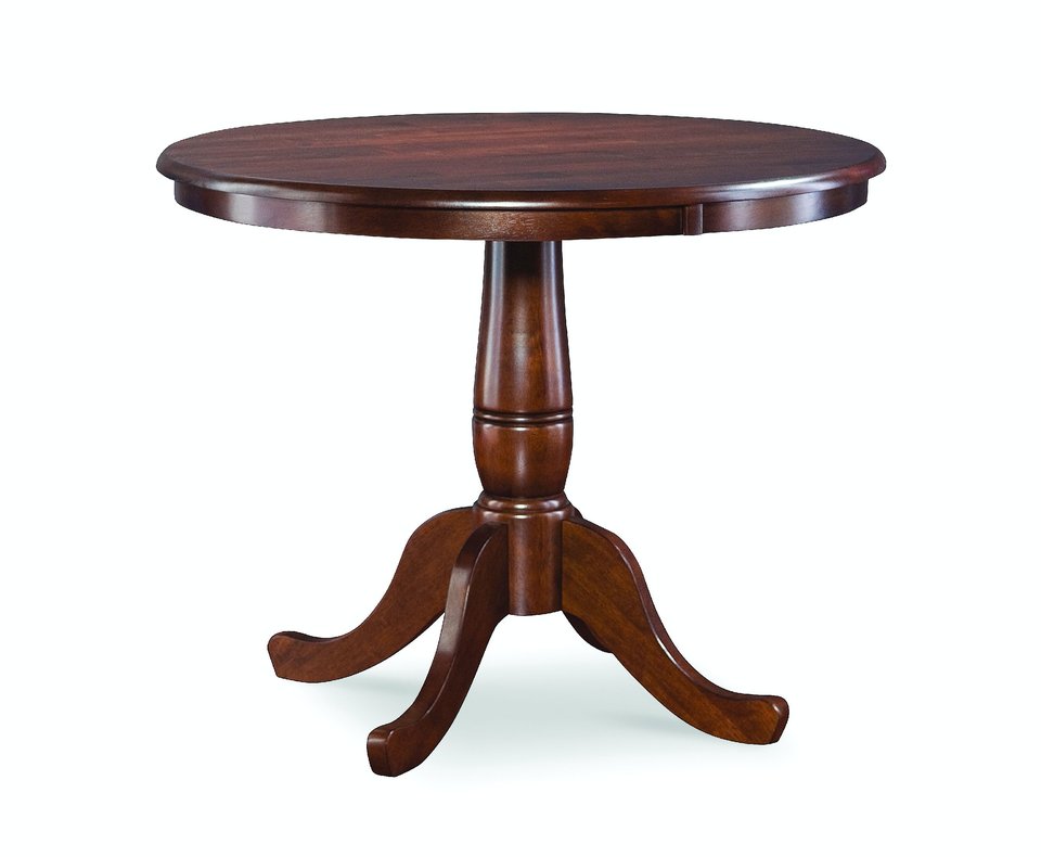 Dining Essentials - 36'' Round Table Top w/30"H Traditional Pedestal in Espresso - T581-36RT
