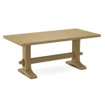 Trestle Solid Table Top w/ Trestle Table Base - T-7236T