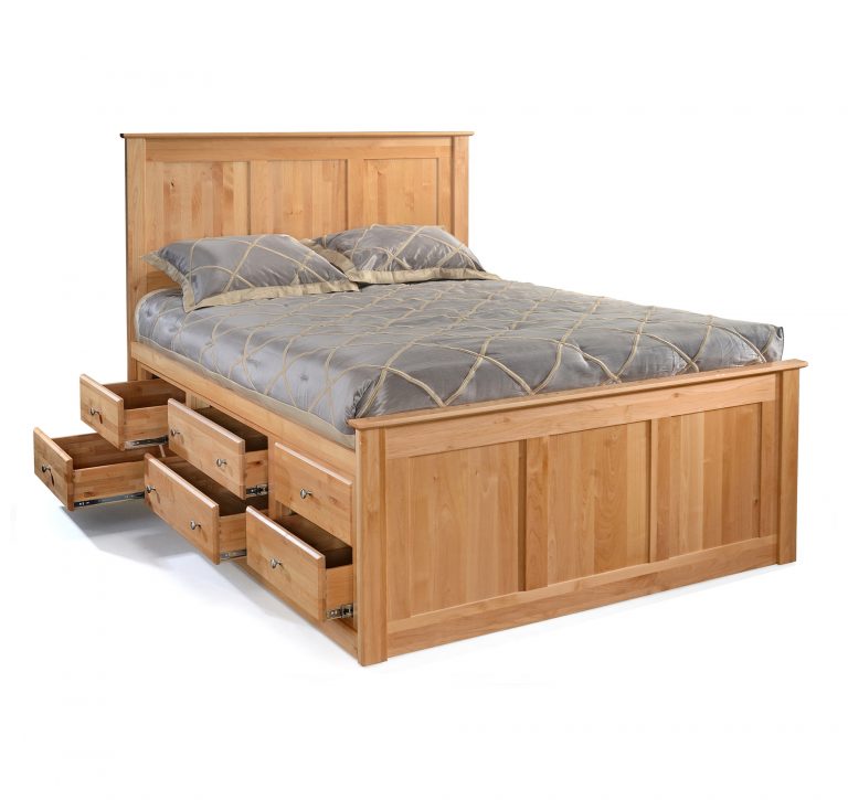 Storage Beds Chest Bed - Tall 6 Drawer - Tall6DrawerwithFlatPanelHeadboard