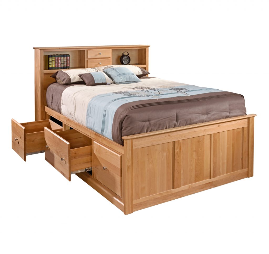 Storage Beds Chest Bed - Tall 3 Drawer - Tallwith3DeepDrawersandBookcaseHeadboard