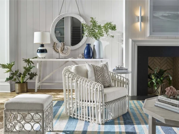 Getaway Coastal Living Home Collection Rattan Stool - Image 3
