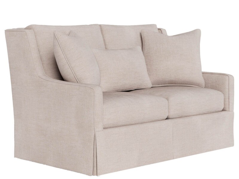 U064502-101347935 Hudson Skirted Loveseat - Special Order - Image 1