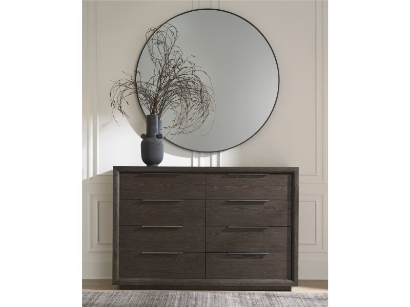 Modern Sable Eight Drawer Dresser