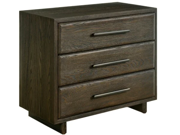 Modern Sable Three Drawer Nightstand - Image 3
