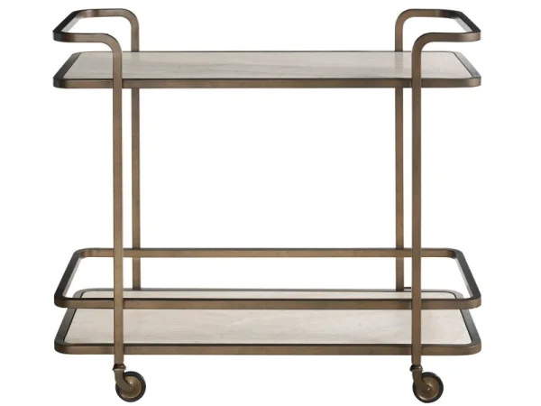 Modern Aged Gold Bar Cart - Image 4