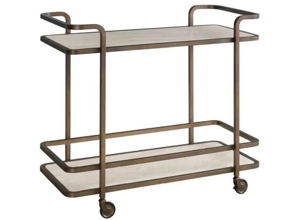 Modern Aged Gold Bar Cart - Image 5