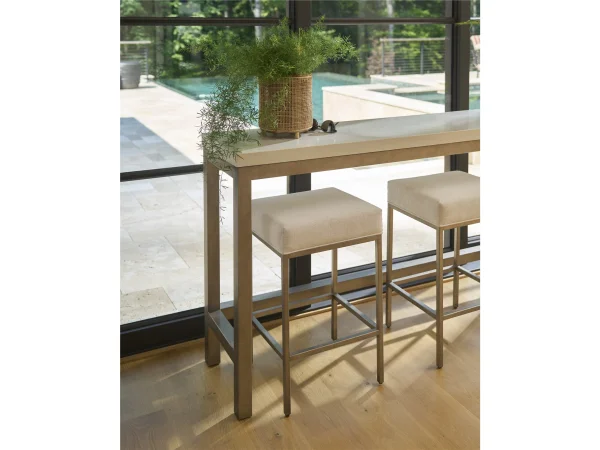 Oasis- Coastal Living Home Collection Oasis Console with Stools - Image 4