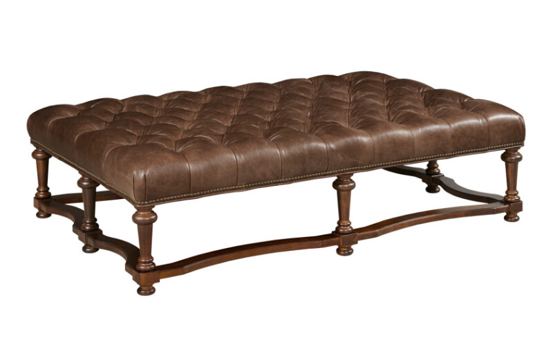 Delaney Cocktail Ottoman - Leather