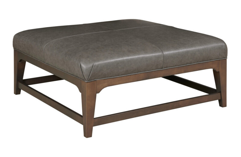 Jamison Square Cocktail Ottoman - Leather