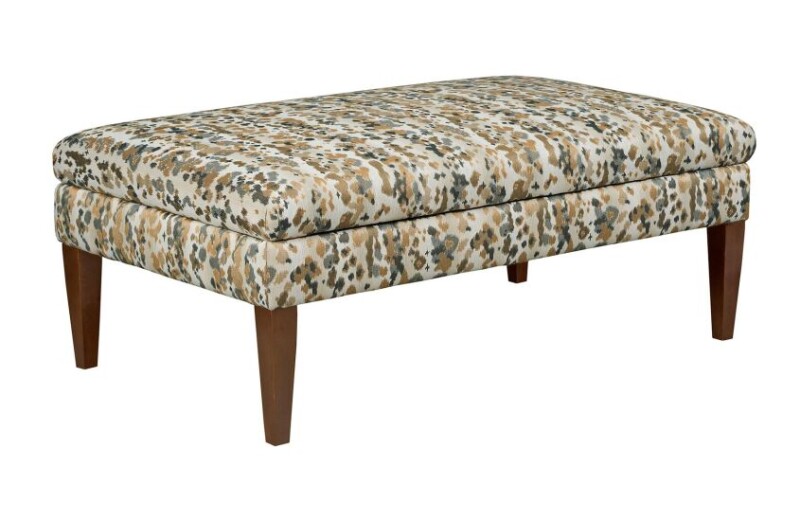Large Cocktail Ottoman-tapered Leg-storage