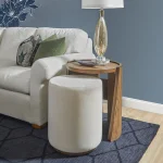 Lyra Fabric Pouf Ottoman - Image 3