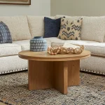 Waterfall Brown Round Coffee Table - Image 3
