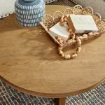 Waterfall Brown Round Coffee Table - Image 4