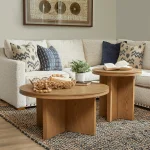 Waterfall Brown Round Coffee Table - Image 5