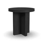 Waterfall Black Round End Table