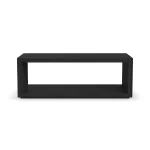 Waterfall Black Rectangular Coffee Table with Casters - Image 4