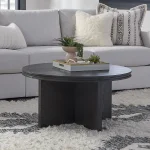 Waterfall Black Round Coffee Table - Image 3