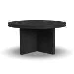 Waterfall Black Round Coffee Table - Image 5