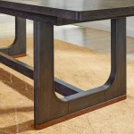 Waterfall Black Rectangular Dining Table - Image 7