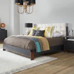 Waterfall Black King Upholstered Bed - Image 3