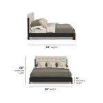 Waterfall Black King Upholstered Bed - Image 6