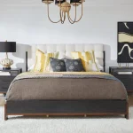 Waterfall Black King Upholstered Bed - Image 9