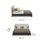 Waterfall Black Queen Upholstered Bed - Image 6