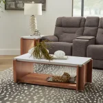 Lincoln Rectangular Coffee Table with Casters - Image 3