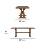 Lincoln Rectangular Dining Table - Image 6