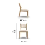 Normandy Pair of Upholstered Dining Chairs - Image 6