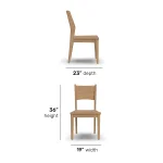 Normandy Pair of Wood Dining Chairs - Image 6