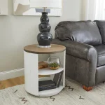 Melody White Round End Table - Image 3