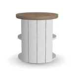 Melody White Round End Table - Image 5