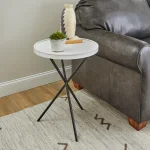 Melody White Round End Table - Image 8