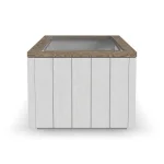 Melody White Rectangular Coffee Table with Casters - Image 5